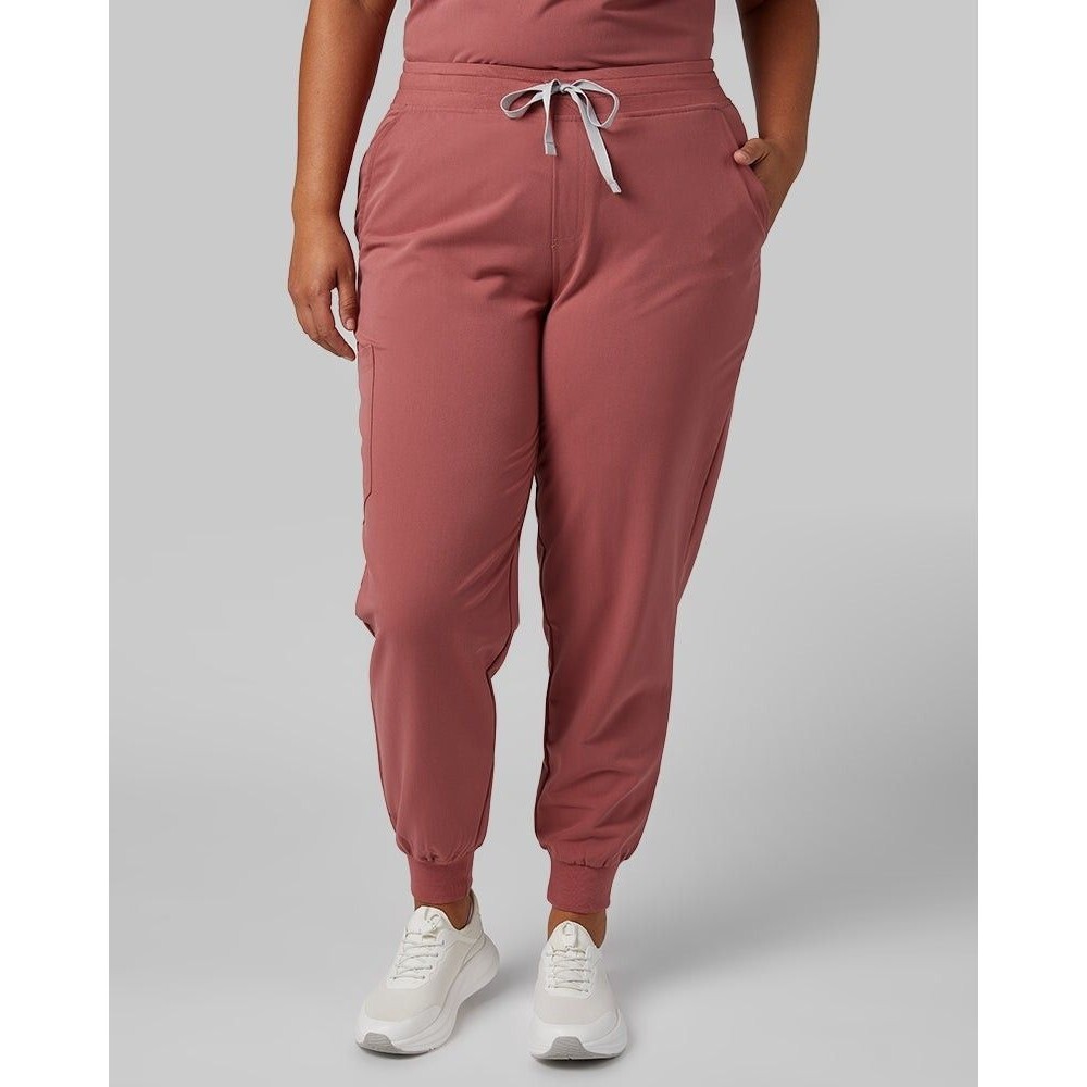 32 Degrees Cool Scrub Jogger Pants Size XXL NEW (2) Pair Mauve & Blue